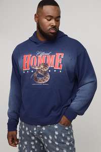 <b>Blue</b> <b>Hoodies</b> Sun Fade Long Sleeve Pullover Tops For DTF Print <b>Men</b> Women Winter Solid Pattern Autumn - Product Image 2