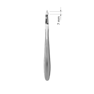 กรรไกรตัดหนังแบบกำหนดเองได้พร้อมปลาย7มม.,กรรไกรตัดเล็บสเตนเลสขัดเงาพร้อมด้ามจับธรรมดา - Product Image 5