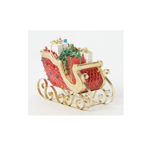 Asiento de Banco de trineo de madera de pino macizo para adultos niños asiento festivo de vacaciones con cojín mantas suaves - Product Image 2