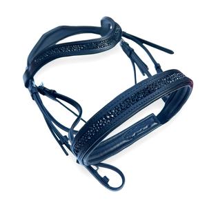 Vente en gros de bride en cuir avec rembourrage, dernière conception, pour chevalet et muserolle, bride en cuir noir - Product Image 3