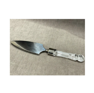 Poignée de cuillère en acrylique design de luxe Cuillère à salade en acier inoxydable Ensembles de couverts Poignée en acrylique transparent moderne - Product Image 3