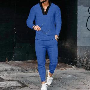 Traje de sudor personalizado de 400 + GSM para hombre, conjunto de Sudadera con capucha holgada con bordado desgastado, chándal acampanado para la temporada de invierno, patrón sólido - Product Image 4