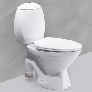 Toilette carrée à projection courte en céramique au sol Wc debout dos au mur deux pièces toilette P piège S piège carré placard à eau - Product Image 6