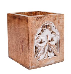 Porte-stylo en bois pour bureau mignon-moyen polonais | Tasses à crayons pour bureau décoratif rustique ferme décor élégant fournitures de bureau - Product Image 1