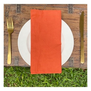 40x40cm Set 2 Customizable Plain Dyed Napkins 100% Cotton Fabric Material for Dinner Wedding Restaurant Decor - Product Image 5