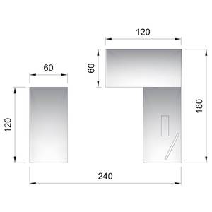 Cash <b>Desk</b> Set-Metal Construction 140cm Height <b>200cm</b> Width 80cm Depth Organizzazione Orlandelli - Product Image 2