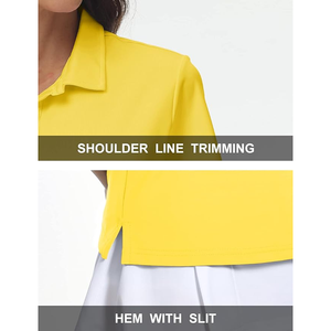 Camiseta de mujer de talla grande, Polo informal de alta calidad, camiseta Polo de Golf personalizada, estilo de algodón transpirable personalizado con patrón sólido - Product Image 6