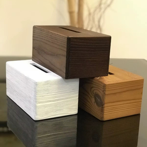 Caja de pañuelos de madera multiusos para el hogar y la Oficina que proporciona un almacenamiento elegante y una fácil funcionalidad para el uso diario - Product Image 1