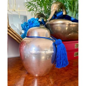 Recipiente para Almacenamiento de Alimentos con Diseño de Hojas en Metal de Calidad Superior, Adhesivo Esmaltado, Aspecto Atractivo, Tarro de Jengibre con Tapa - Product Image 3