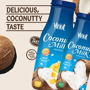 Boisson au lait de coco avec gelée | 280ml (paquet de 24), sans OGM, sans sucre ajouté, fournisseur en gros, échantillon gratuit, OEM ODM - Product Image 2