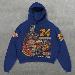 Y2k Winter Clothing for Women Oversize Streetwear Vintage washed Hoodie Custom <b>Screen</b> <b>Printing</b> Heavyweight Cotton Fleece Hoodie - Product Image 1