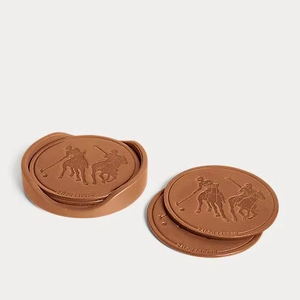 Sous-verres en cuir vintage au toucher doux et au design moderne conçus pour une protection de table de qualité supérieure - Product Image 1
