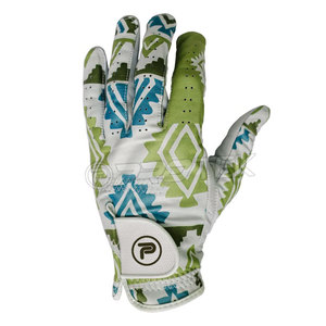 Gants de golf pour hommes, design OEM, doux et respirants, impression par sublimation, gants de sport personnalisés, en cuir véritable, antidérapants - Product Image 2