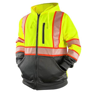Sudadera con capucha de uniforme de trabajo de alta calidad Super Visible Hivis chaqueta de sudadera de seguridad reflectante al por mayor sudaderas con capucha de alta visibilidad - Product Image 3