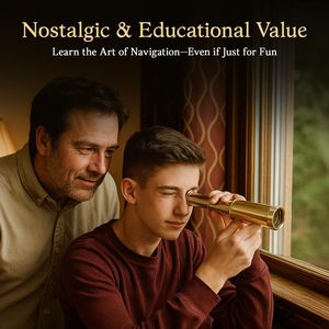 Telescopio de mano de latón macizo, catalejo pirata de 6 pulgadas con estuche de cuero, telescopio de bolsillo náutico, regalo coleccionable marítimo - Product Image 6