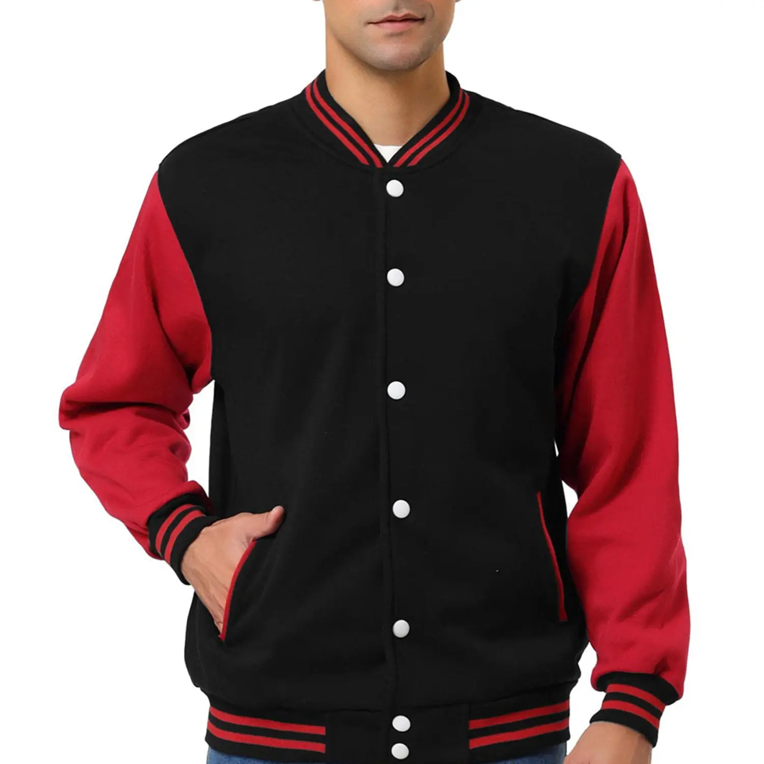 複数の色とサイズの卸売ストリートベースボールジャージー高品質のジャケットメーカー緩い長袖
