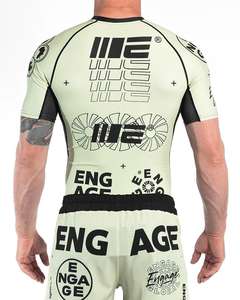 Protège-éruption de compression à manches courtes pour hommes, anti-UV, séchage rapide, écologique, respirant, sublimé, surf, MMA, BJJ, Jiu Jitsu - Product Image 2