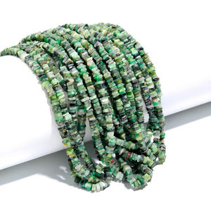 Perles carrées Heishi lisses émeraude naturelle 4-5mm perles entretoises en vrac émeraude pour la fabrication de bijoux du fabricant en vrac - Product Image 6