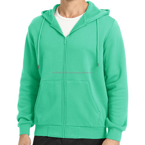 Sudadera con Capucha Cortavientos para Hombre, Logotipo Personalizado, Transpirable, Mangas Largas, Básica, Mezcla de Algodón - Product Image 1