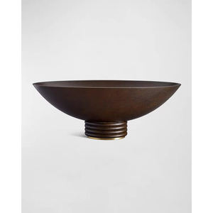 Bol de service en cuivre martelé antique pour restaurant, bol à nourriture et à salade, forme ronde, bols de service en métal faits à la main - Product Image 5