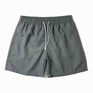 Short de surf personnalisé en vrac pour hommes 100% toile de polyester ceinture élastique look d'été élégant doublure en maille solide décontracté - Product Image 3