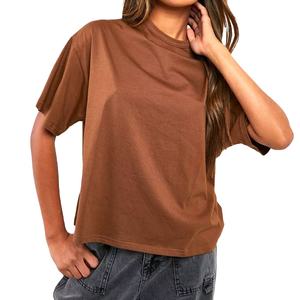 Colección de Verano, Camisetas de Mujer con Cuello en V, Estilo Urbano, Casual, Manga Corta, Holgadas, Transpirables, Bordadas, de Algodón de Alta Calidad - Product Image 1