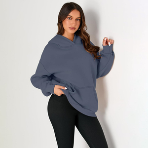 2025 impression personnalisée LOGO sweats à capuche et sweat-shirts pour femmes 100% coton à capuche surdimensionné pull blanc sweats à capuche lourds - Product Image 5