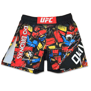 Short de boxe UFC Oliveira pour homme, entraînement de combat, compétition, 4 points, respirant, extensible, logo frontal, décontracté, léger, séchage rapide - Product Image 1