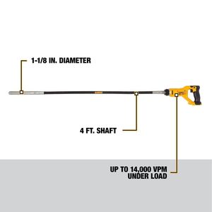 Vibrateur à bâton 20V MAX (outil seul) pour béton - Product Image 4