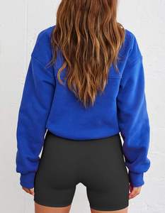 Sudadera de Forro Polar con Cierre de Cremallera para Mujer, Color Sólido, Manga Larga, Suave, Cálida, Cortavientos, Personalizada con Estampado, Informal, Cómoda - Product Image 2