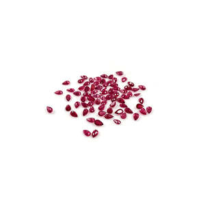 Natural Bangkok Ruby Gemstones AAA Grade Calibrated Pears 3x5mm 4x6mm GIA Certified Faceted Brilliant Cut Oval Trillion <b>Beads</b> - Product Image 1