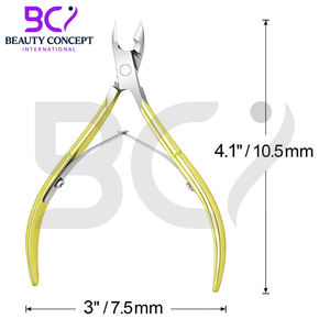 Pinza para cutículas de uñas de acero con mango liso con cuchillas extra afiladas Pinza para cutículas de punta de 7mm para uso en el cuidado de las manos de belleza - Product Image 2