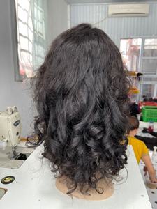 Perruque Lace Front wig naturelle, cheveux humains vierges, lisses, bouclés, 13x4 pouces, pour femmes noires, vente en gros - Product Image 3