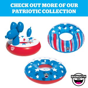 Premium Patriotic Animal <b>Inflatable</b> <b>Pool</b> Float Red White Blue Swim Ring <b>for</b> Adults <b>Pool</b> Beach Lake Summer Party Water Toy - Product Image 5