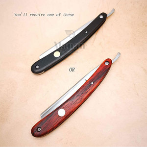 Navaja de Afeitar Profesional de Acero Inoxidable de Alta Calidad con Mango de Madera, Herramienta de Afeitado para Barbería y Uso Personal - Product Image 5