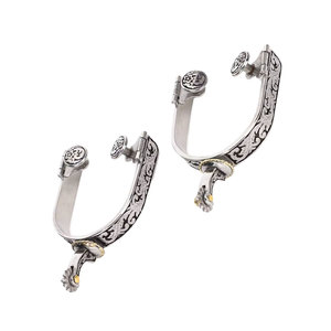 เดือยเหล็กกล้าไร้สนิมสำหรับขี่ม้า - ใช้ซ้ำได้ ขนาดและสีตามสั่ง ตัวเลือกโลโก้แบบกำหนดเอง ขั้นต่ำ 2 คู่ - Product Image 2