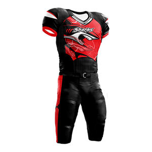 Uniformes de Fútbol Americano Personalizados de Alta Calidad, Corte Ajustado, Colores y Logotipos Personalizados, Tela Transpirable, Impresión por Sublimación - Product Image 1