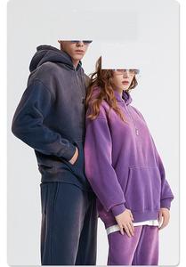 Anti-boulochage couleur unie femmes lavage à l'acide sweats à capuche fabriqués au Pakistan vêtements d'hiver lavage à l'acide sweats à capuche - Product Image 2