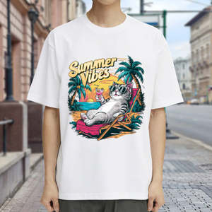 Magliette personalizzate 200g cotone trasferimento di calore t-shirt con modello solido metodo di stampa dello schermo disponibile 240g 260 300gsm - Product Image 5