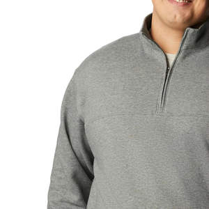 Sudadera de Manga Larga para Hombre, Fabricada en Material de Felpa de Algodón, Teñida Lisa, con Media Cremallera - Product Image 6