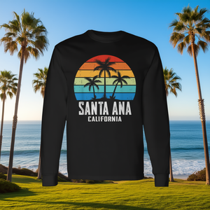 Maglietta a Maniche Lunghe Santa Ana California, Girocollo Unisex per Adulti, Abbigliamento Promozionale - Product Image 4