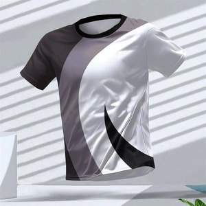Camisetas para hombre Camiseta de cuello redondo personalizada para hombre Camisetas deportivas de poliéster 160 Gsm Impresión por sublimación - Product Image 2