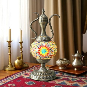 Lampe de table artisanale Mouzaik design d'inspiration marocaine économe en énergie personnalisable - Product Image 3