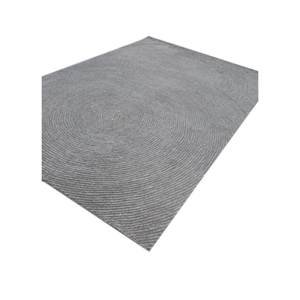 พรมขนสัตว์ทอมือรุ่นคลาสสิค Tra-1331 สีเทา-ดำ ลายแบบนามธรรม สำหรับตกแต่งบ้าน เทคนิคการทอแบบแบน รูปทรงสี่เหลี่ยมผืนผ้า พรมปอกระเจา วิสโคส - Product Image 2