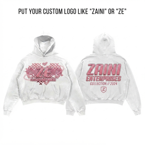 420 GSM 100 Cotton Brushed Fleece Women Acid Wash Cropped Hoodie Custom Chenille Embroidery Screen Print Logo Premium - Product Image 1