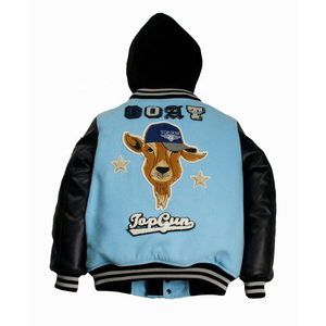 Chaquetas Letterman de alta calidad Cuerpo de lana Mangas de cuero Ropa de invierno Elegante y elegante Chaqueta universitaria de béisbol Letterman Varsity - Product Image 2