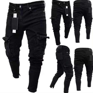 กางเกงยีนส์ผู้ชายผ้ายืดกางเกงยีนส์เข้ารูปใส่สบายเหมาะสำหรับกิจกรรมกลางแจ้งสวมใส่ทุกวันและแฟชั่นลำลอง - Product Image 2