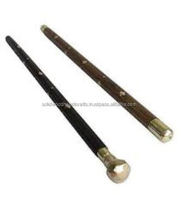 Bâton de marche pour hommes avec manche en laiton Bâton de marche en bois de style vintage Canne à manche en laiton massif Vintage Designer - Product Image 2