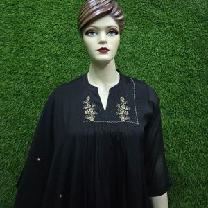 ชุดคุर्ติทรงเอไลน์แบบหรูหรา พร้อมกางเกงปาลาซโซ ผ้าคลุมไหล่ ผ้าชีฟอง ผ้าไชนอน ลายชาติพันธุ์ ผ้าคัททัลลีแบบกลับด้านได้ สำหรับผู้หญิง สไตล์อาร์ยา ลำลอง - Product Image 3