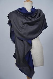 High Quality Cashmere Fine <b>Wool</b> Reversible Stole for Women Ultra Soft Elegant Designer Shawl <b>Wrap</b> with Premium Finish - Product Image 3